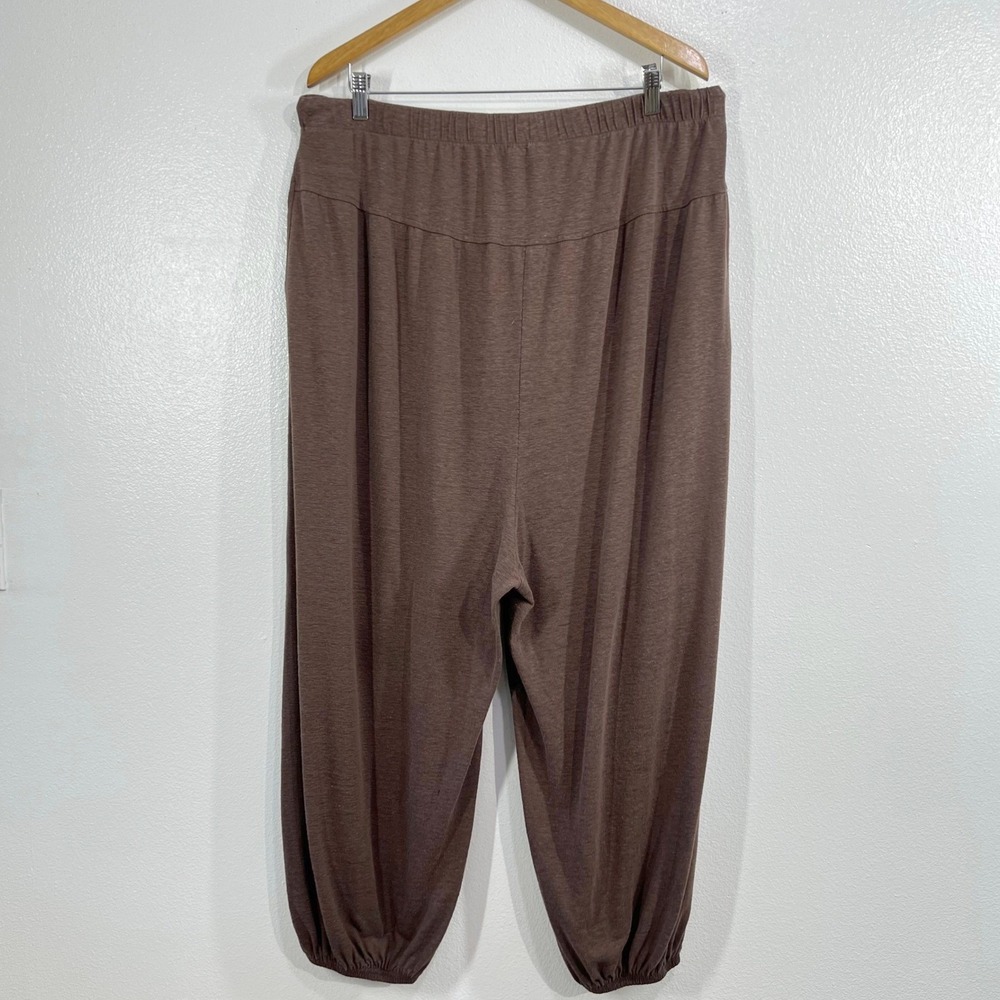 Aerie Women's XXL Brown Heathered Slouchy Harem Jogger Lounge Pants Lagenlook - Picture 3 of 10